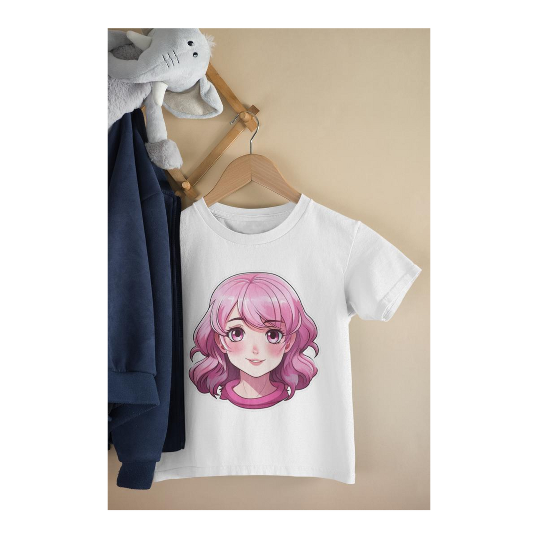 Kinder T-Shirt Anime Girl Face