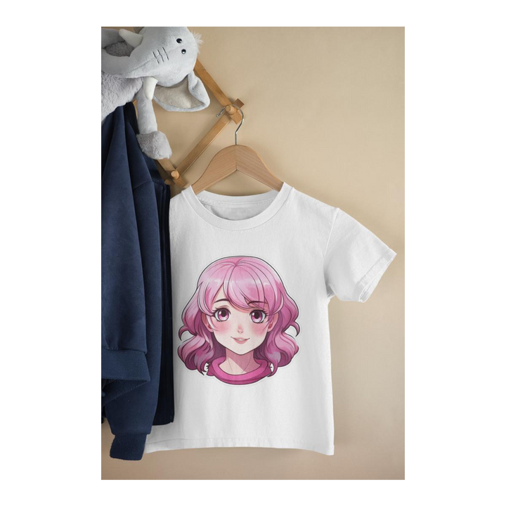 Kinder T-Shirt Anime Girl Face
