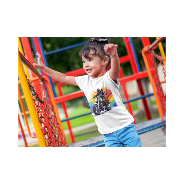 Kinder T-Shirt Biker auf Motorrad