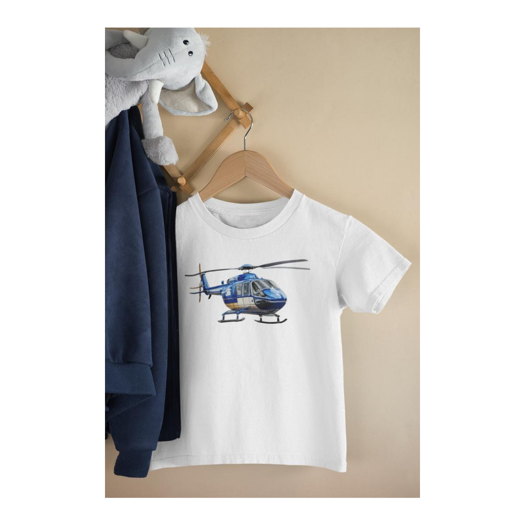 Kinder T-Shirt Comic Helikopter