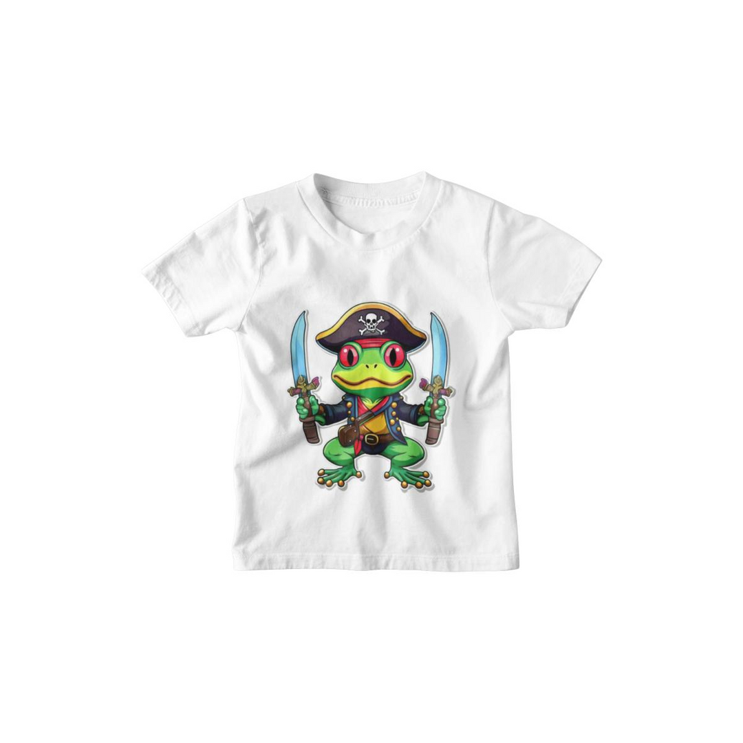 Kinder T-Shirt Comic Pirat Frog