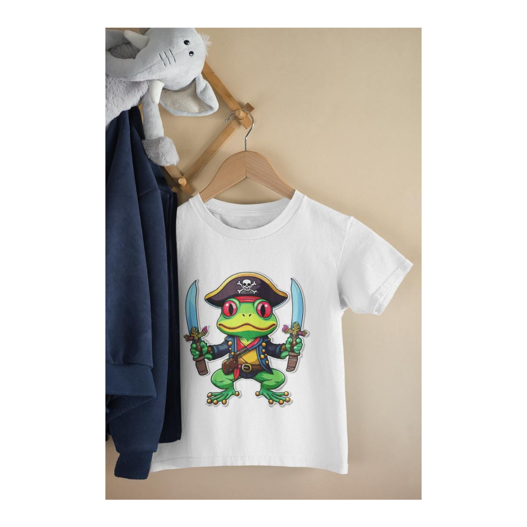 Kinder T-Shirt Comic Pirat Frog