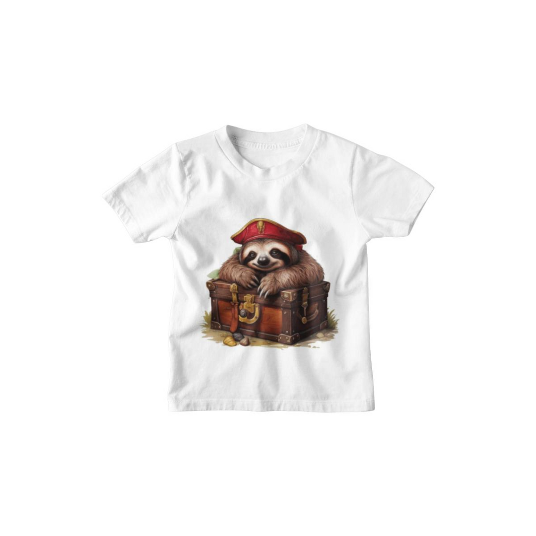 Kinder T-Shirt Comic Pirat Sloth