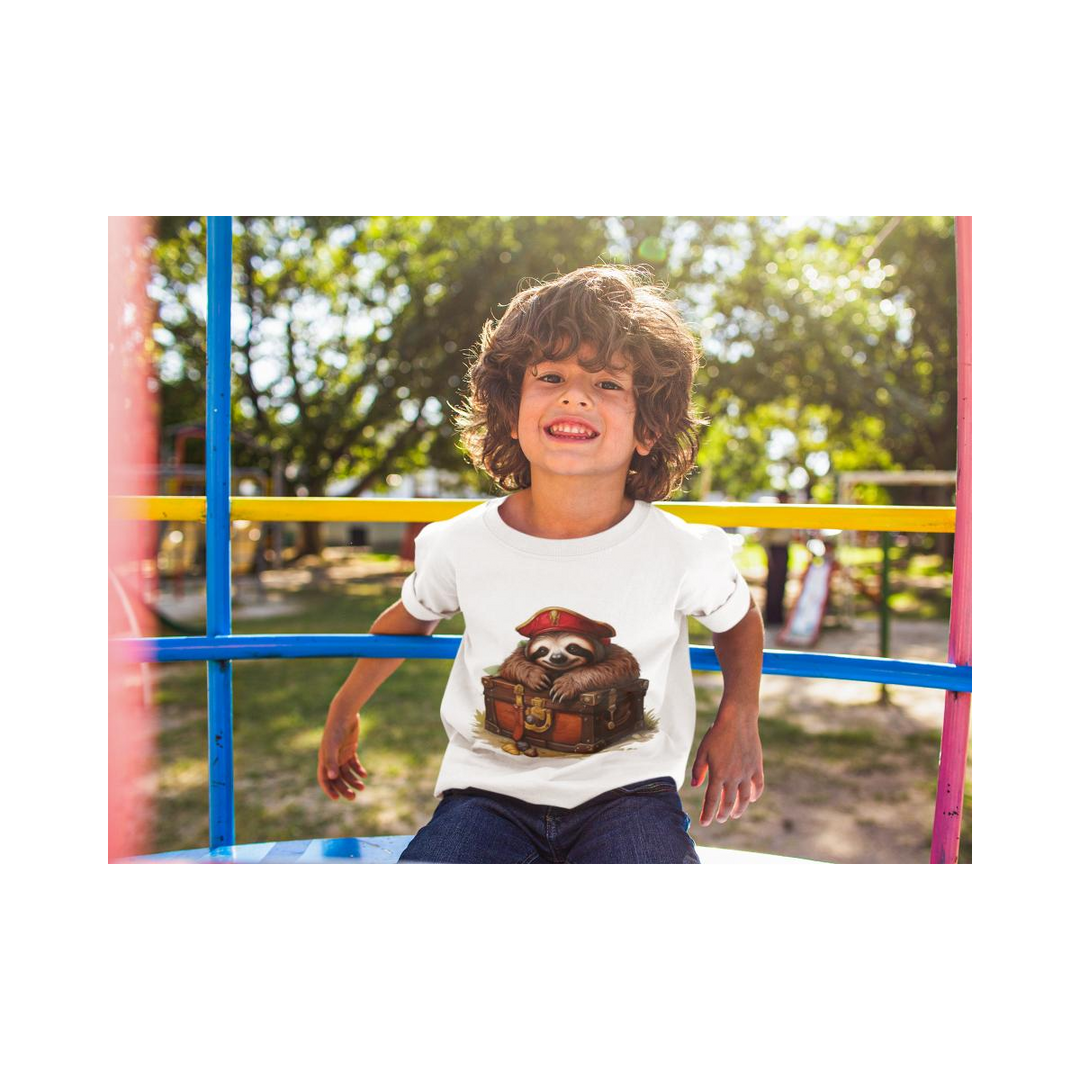 Kinder T-Shirt Comic Pirat Sloth
