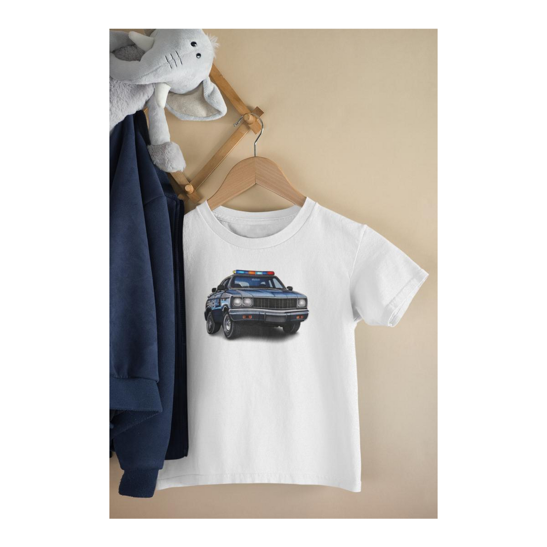 Kinder T-Shirt Comic Polizeiauto