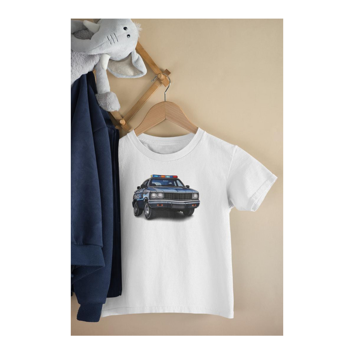 Kinder T-Shirt Comic Polizeiauto