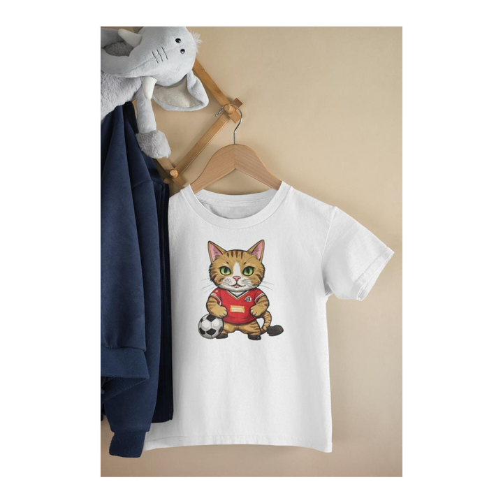 Kinder T-Shirt Comic Soccer-Cat