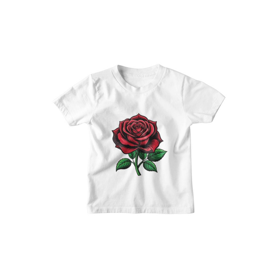 Kinder T-Shirt Day of Dead Tattoo Rose