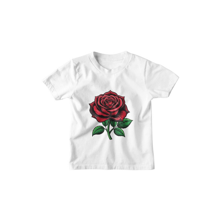 Kinder T-Shirt Day of Dead Tattoo Rose