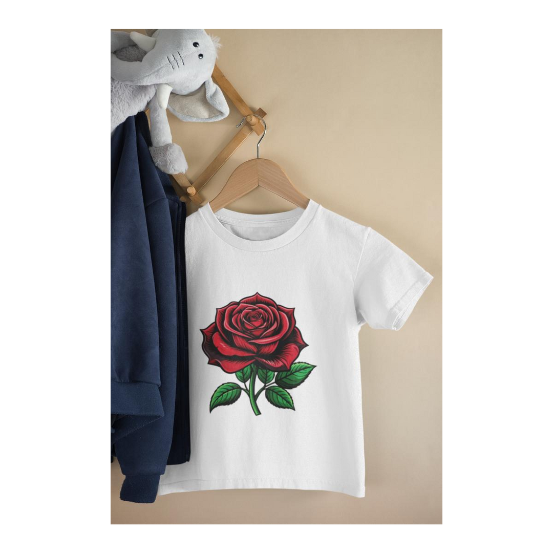Kinder T-Shirt Day of Dead Tattoo Rose