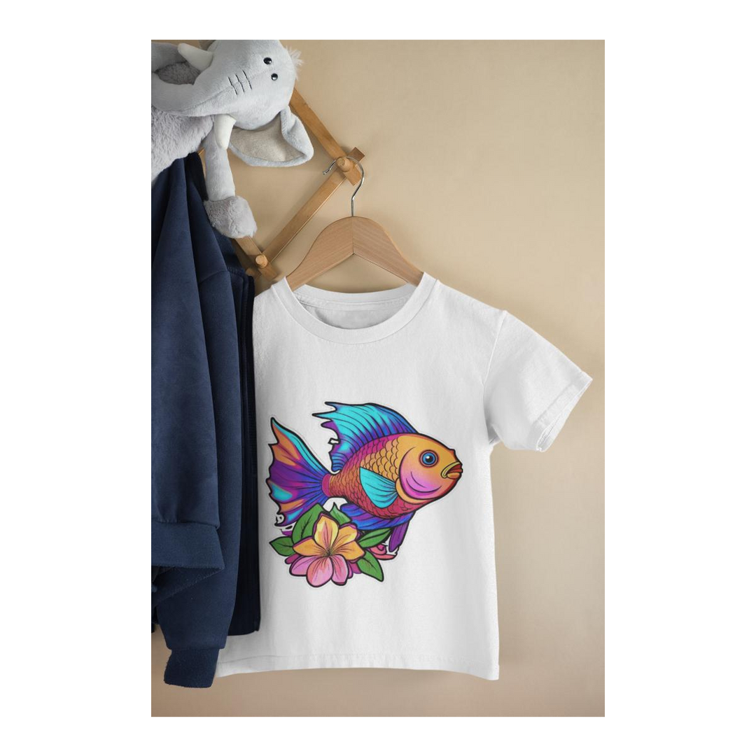 Kinder T-Shirt Day of dead Fish