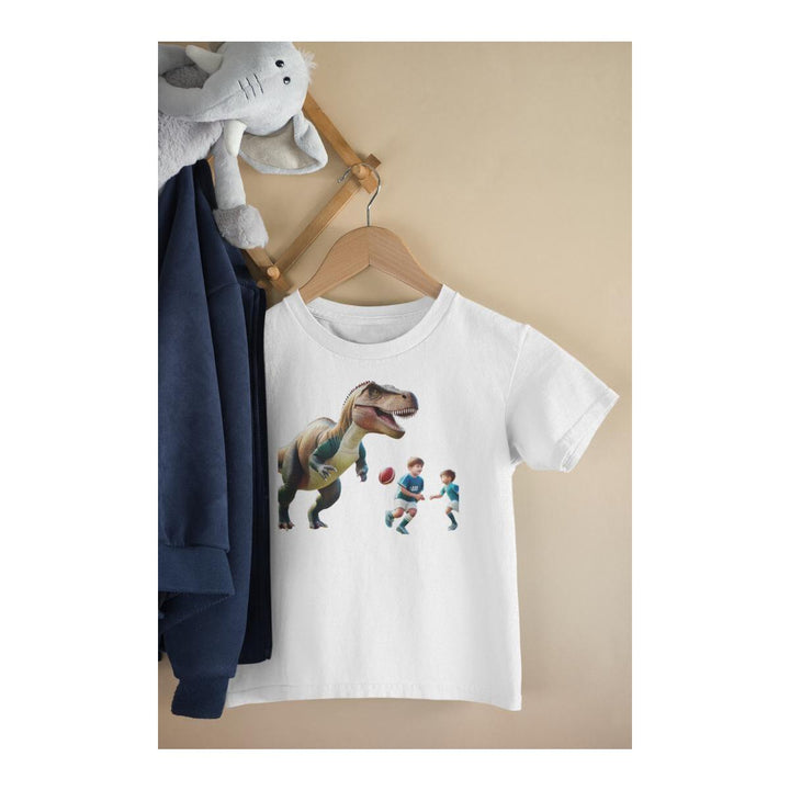 Kinder T-Shirt Dino spielt Rugby