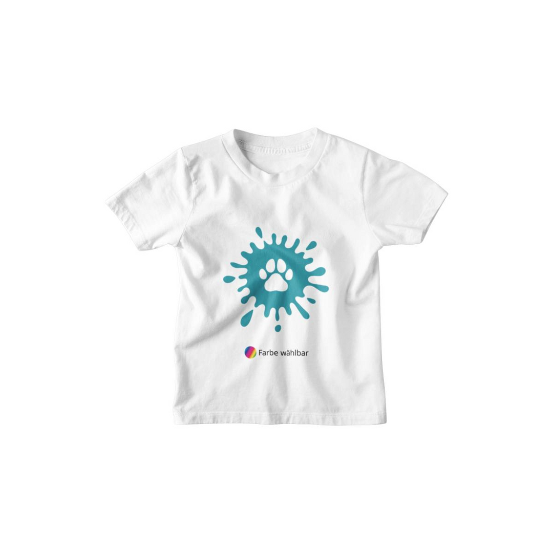 Kinder T-Shirt Dog Splash Silhouette in Schwarz