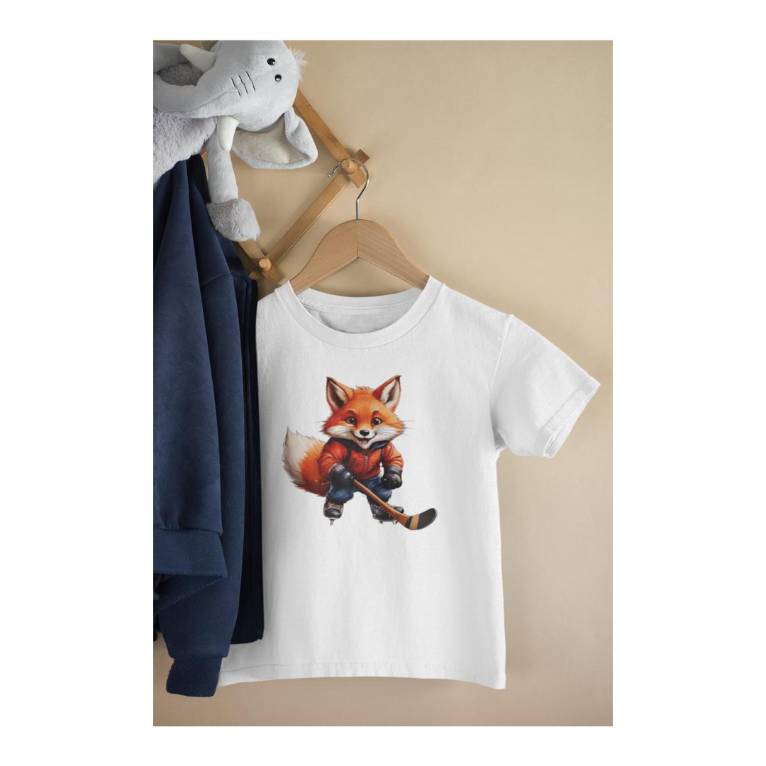 Kinder T-Shirt  Fuchs spielt Eishockey