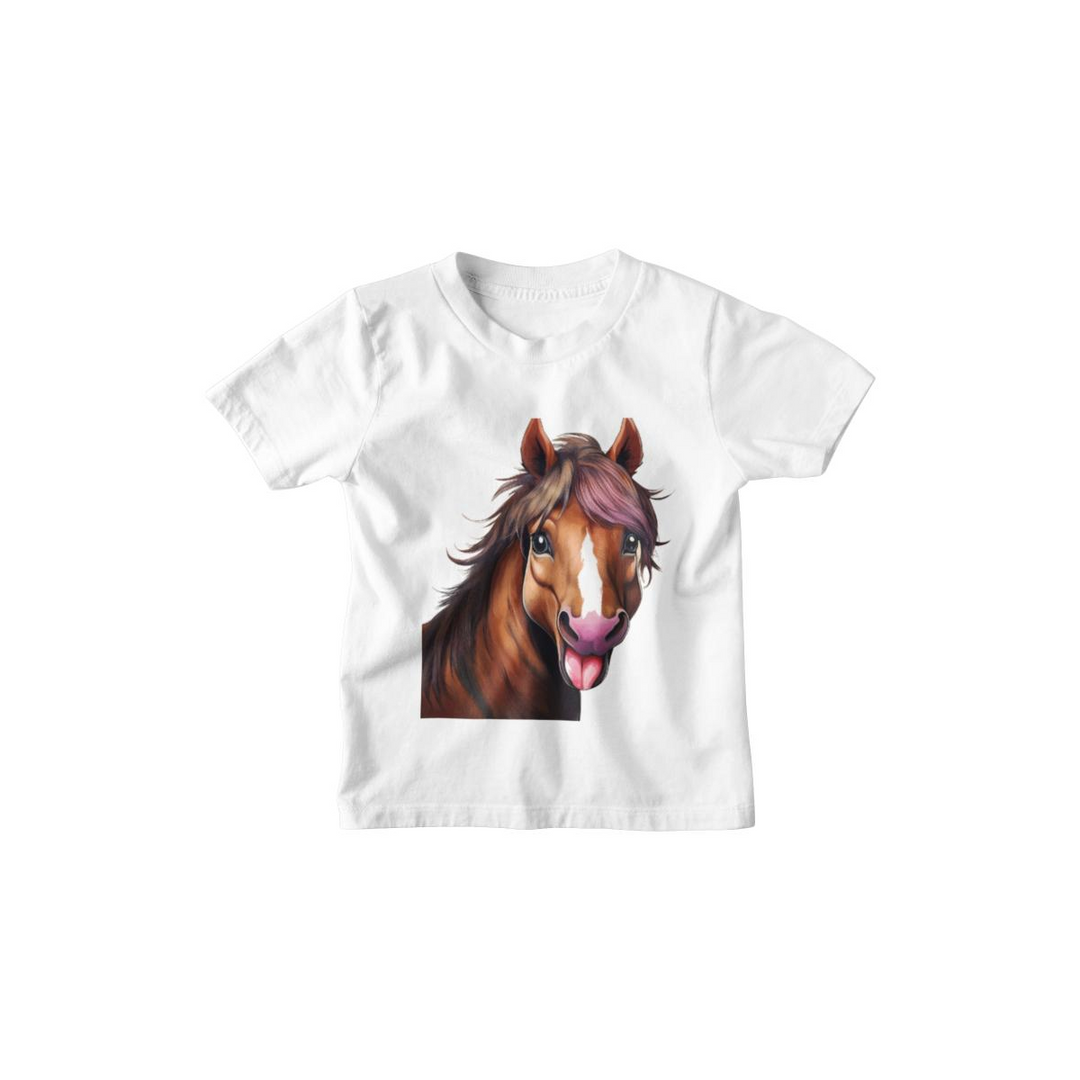 Kinder T-Shirt Funny Horse