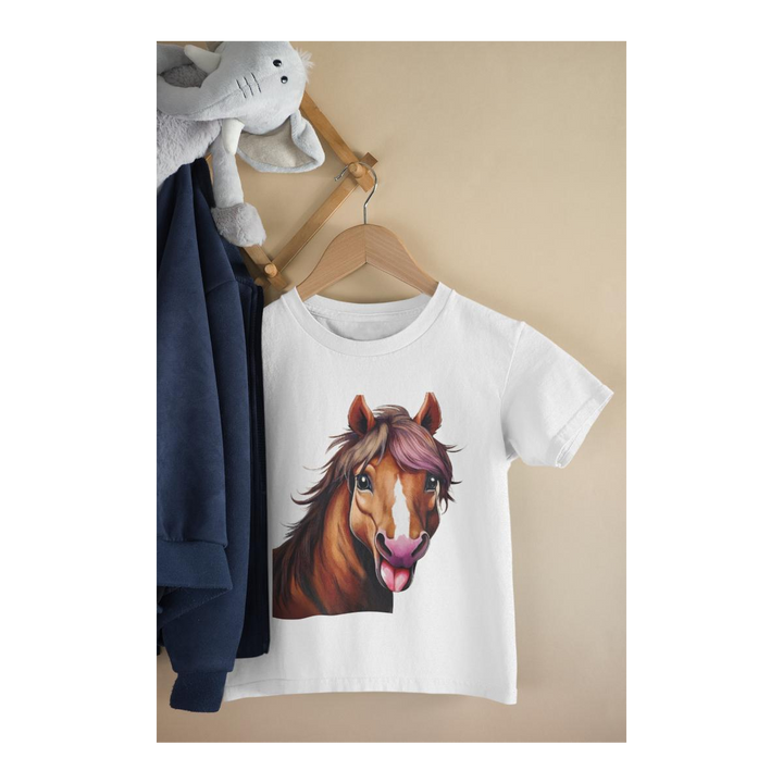 Kinder T-Shirt Funny Horse