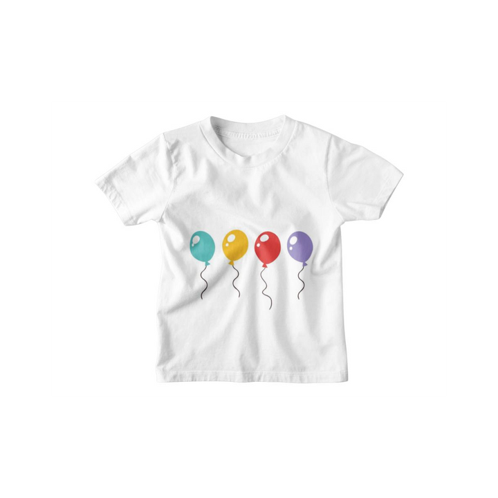 Kinder T-Shirt Geburtstagsballons
