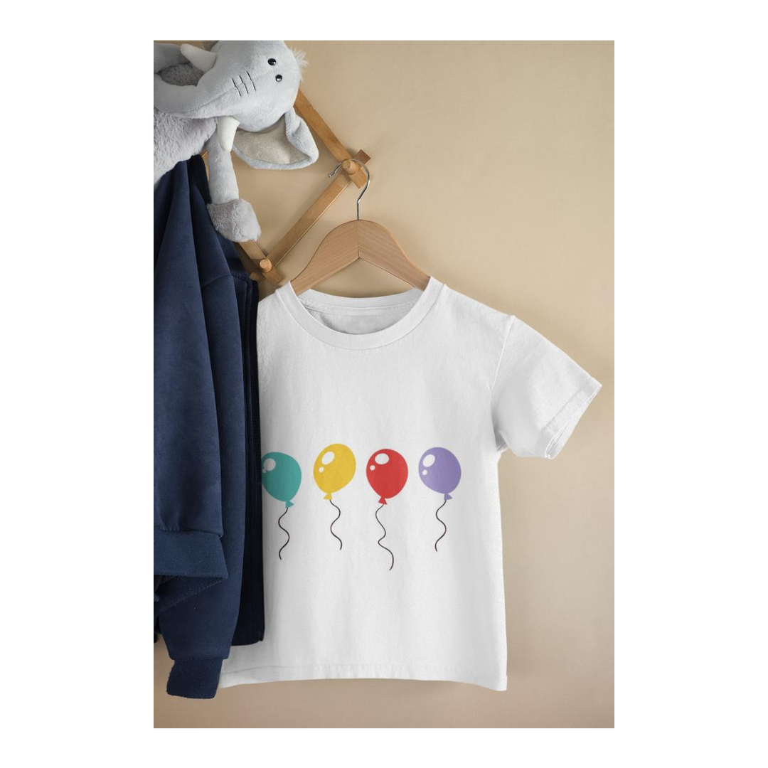 Kinder T-Shirt Geburtstagsballons