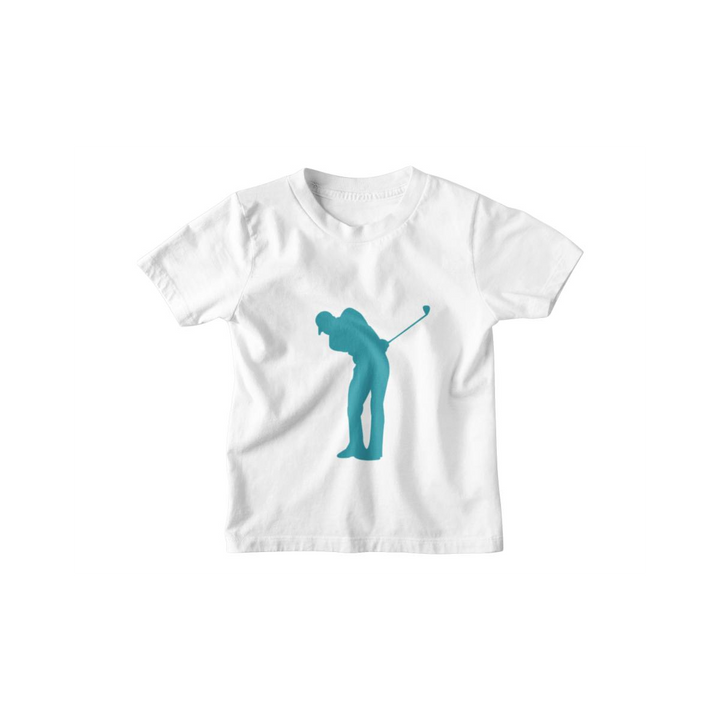 Kinder T-Shirt Golf Player Silhouette