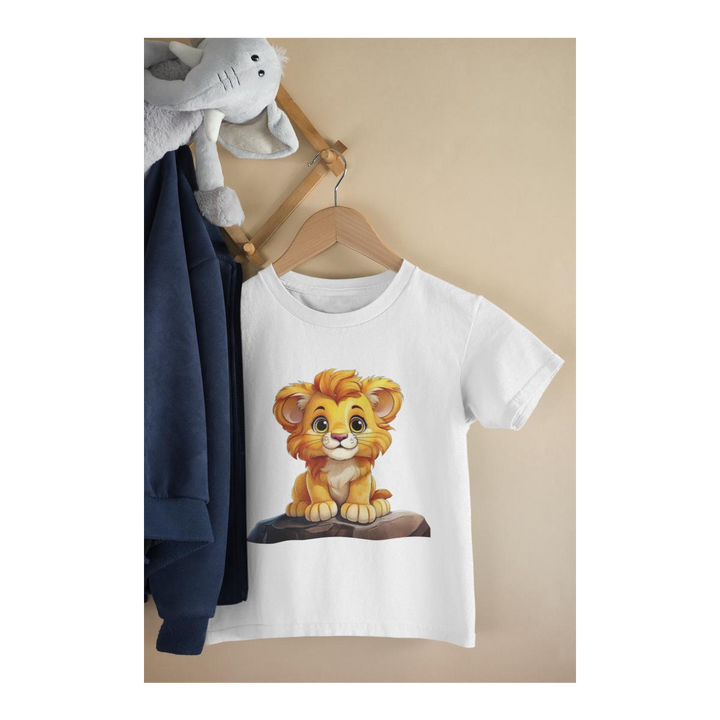 Kinder T-Shirt Löwe auf Stein