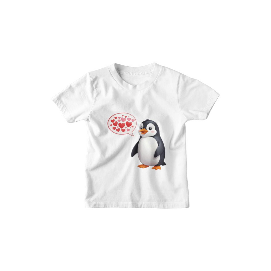 Kinder T-Shirt Pinguin mit Herz