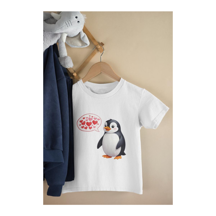 Kinder T-Shirt Pinguin mit Herz
