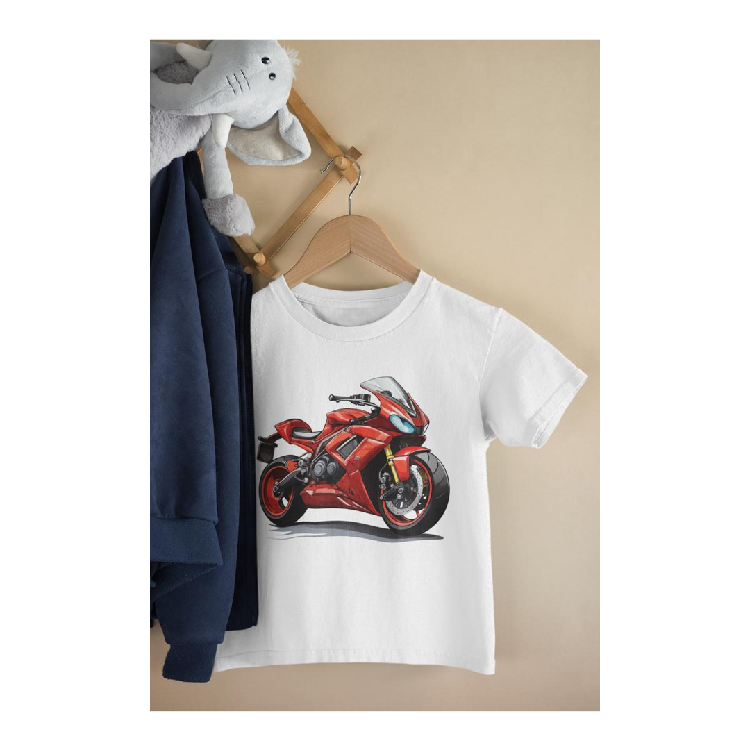 Kinder T-Shirt Rotes Sport-Motorrad