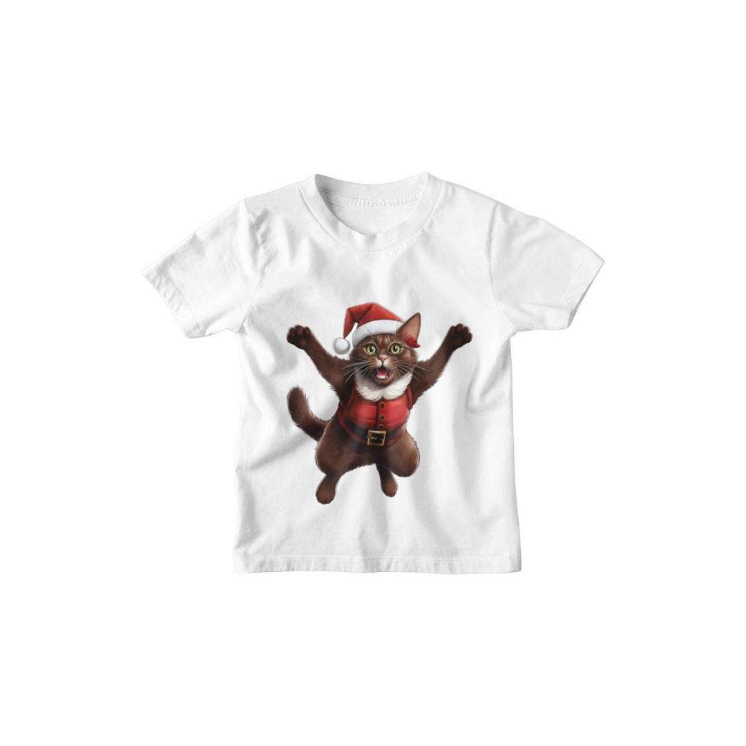 Kinder T-Shirt Santa Cat