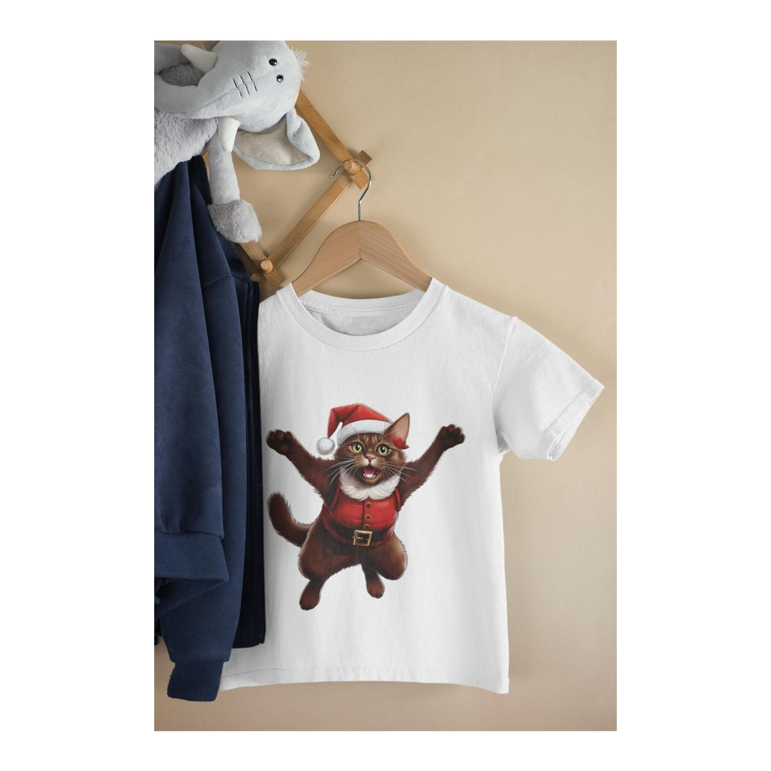Kinder T-Shirt Santa Cat