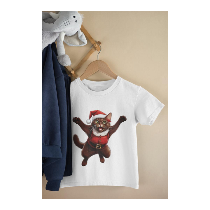 Kinder T-Shirt Santa Cat
