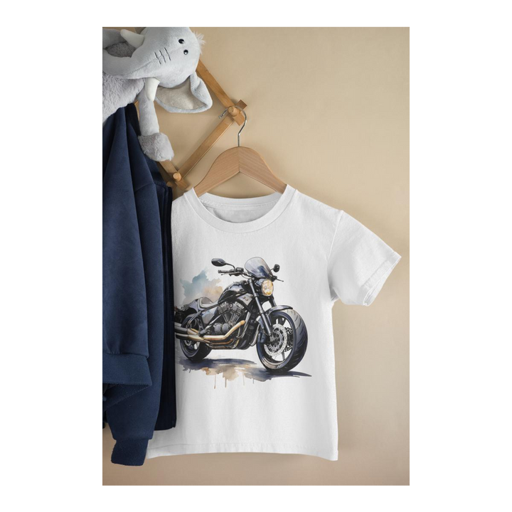 Kinder T-Shirt Schwarzes Motorrad