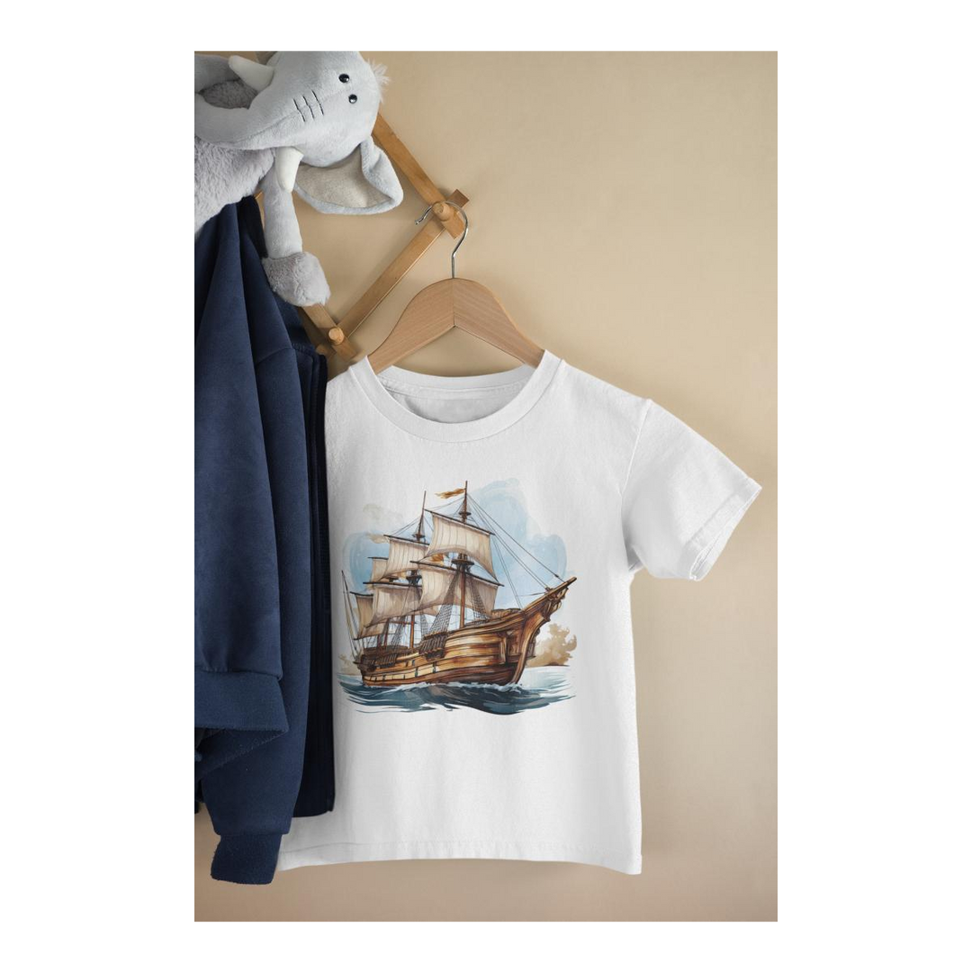 Kinder T-Shirt Segelschiff