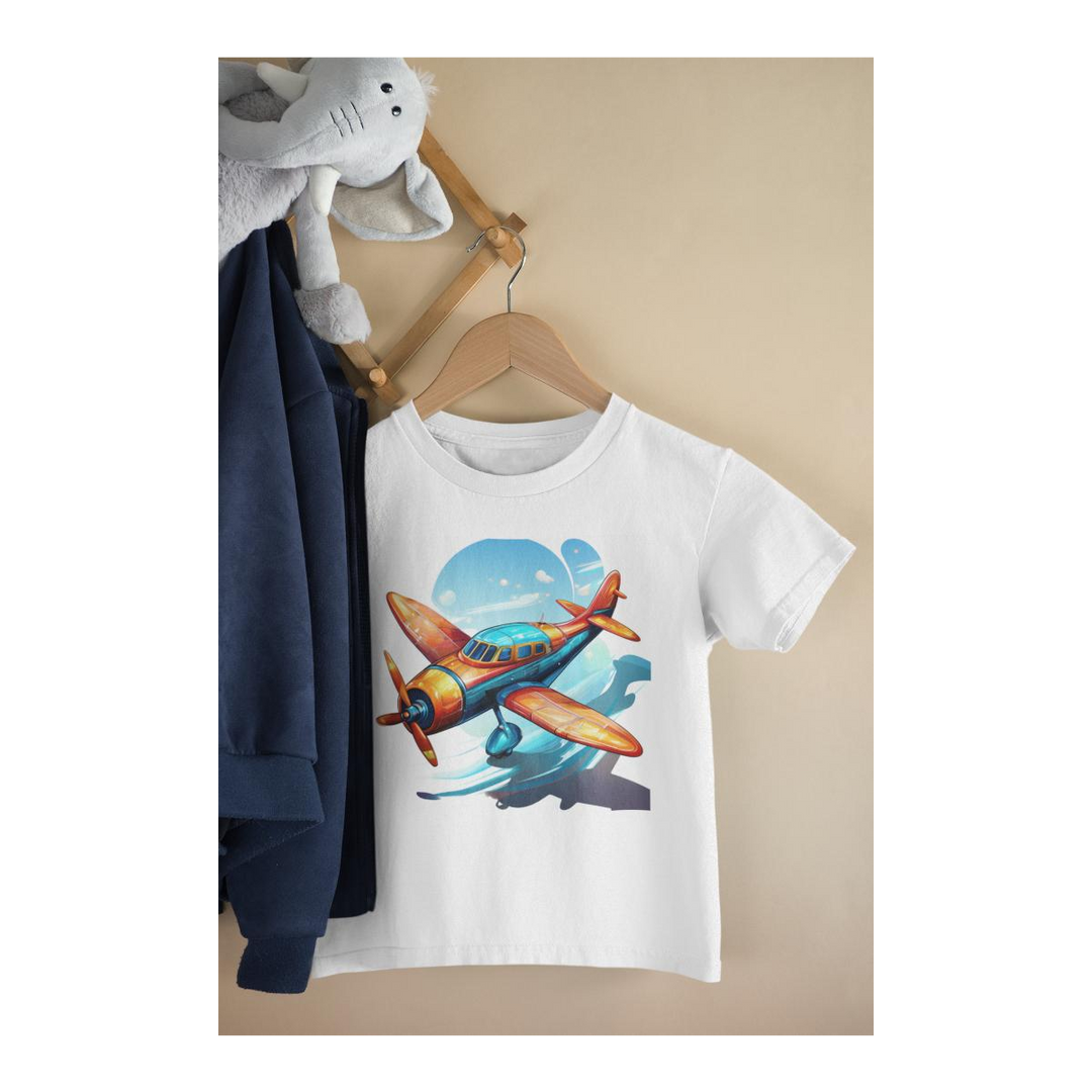 Kinder T-Shirt Spielzeug Flugzeug