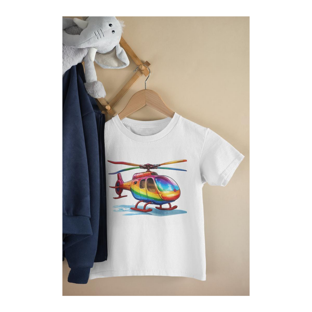 Kinder T-Shirt Spielzeug Hubschrauber