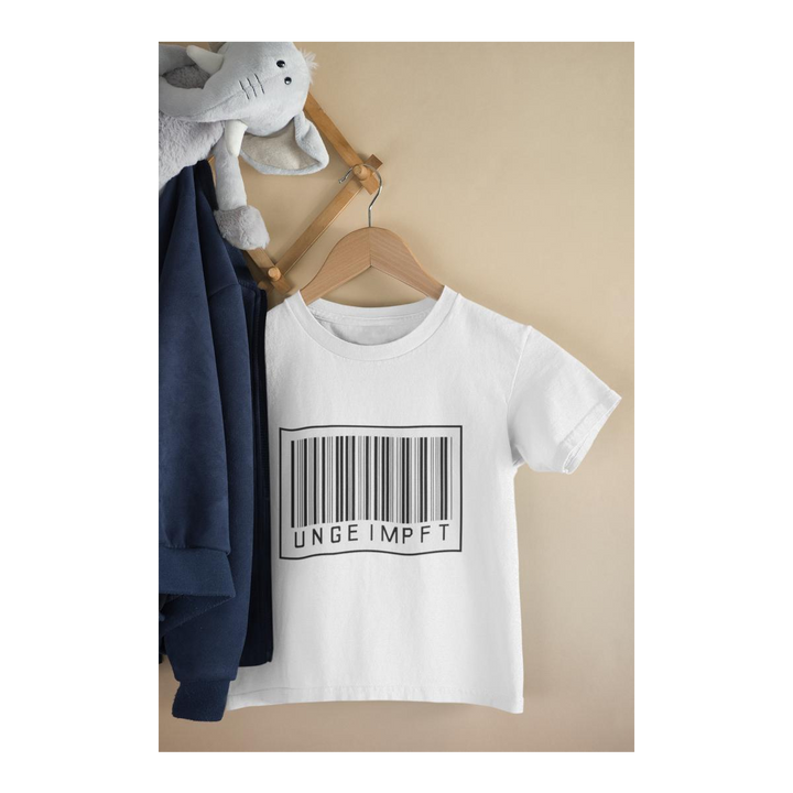 Kinder T-Shirt UNGEIMPFT Barcode