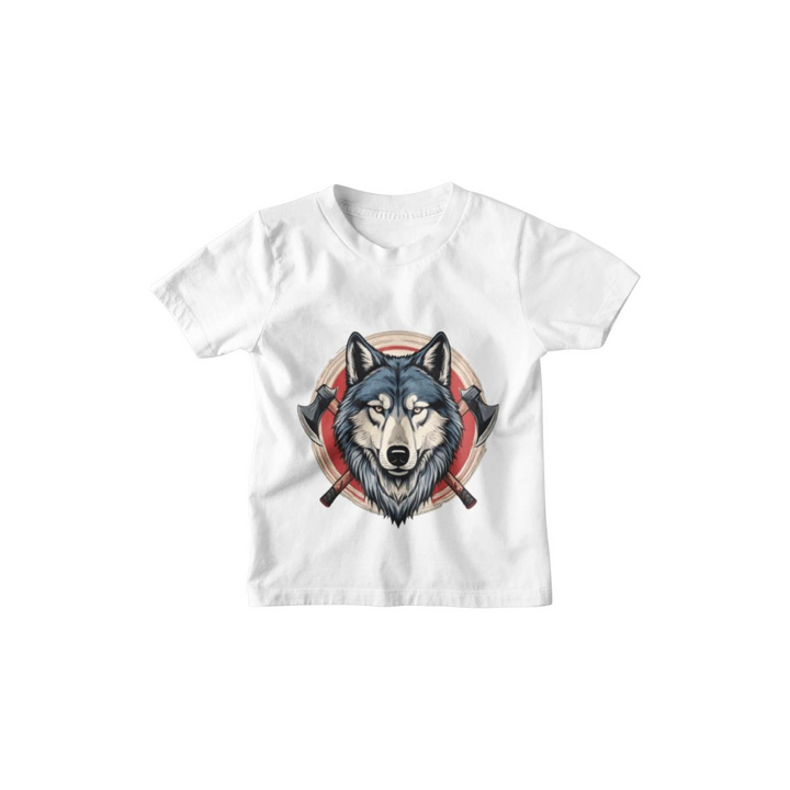 Kinder T-Shirt Wolf and Tomahawk
