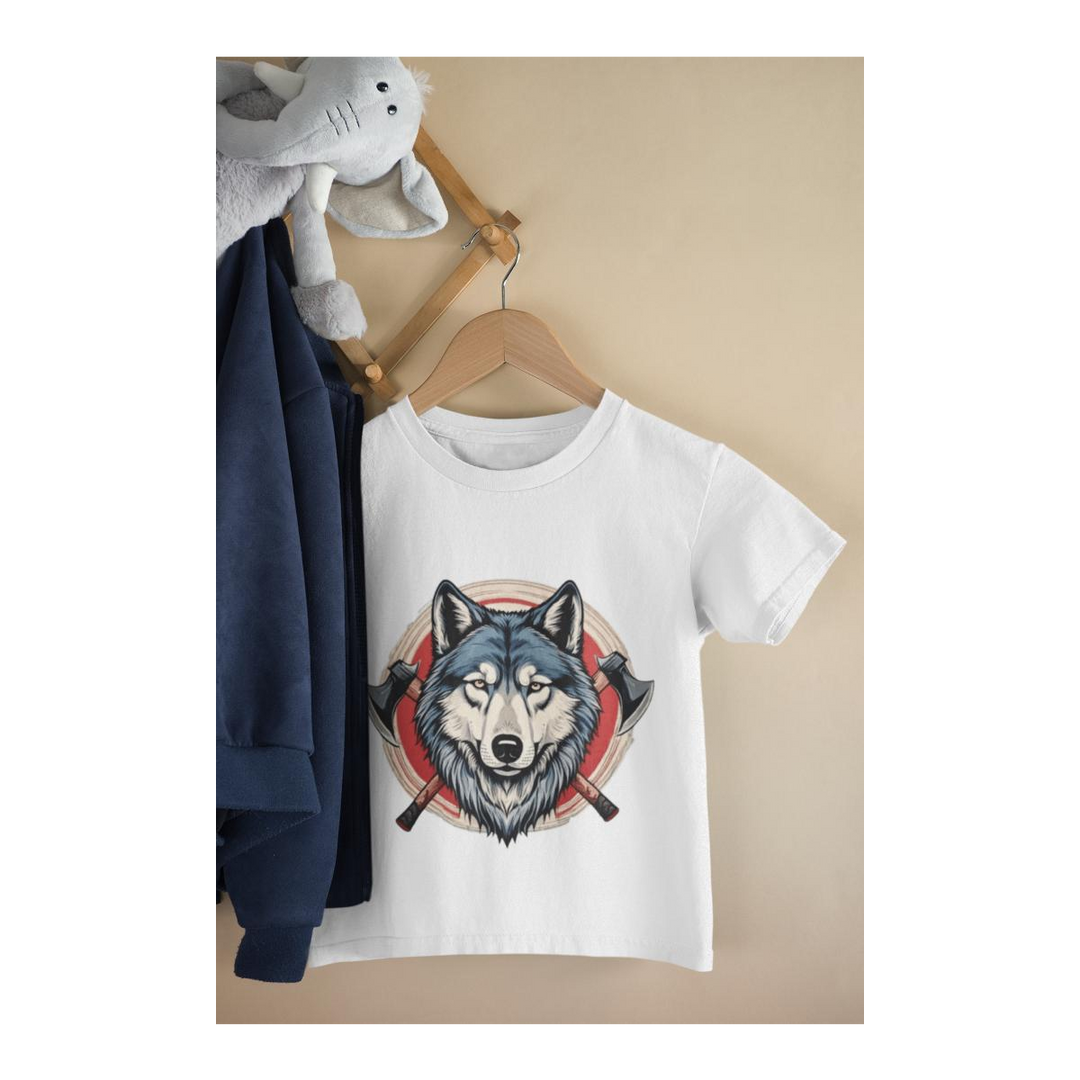 Kinder T-Shirt Wolf and Tomahawk