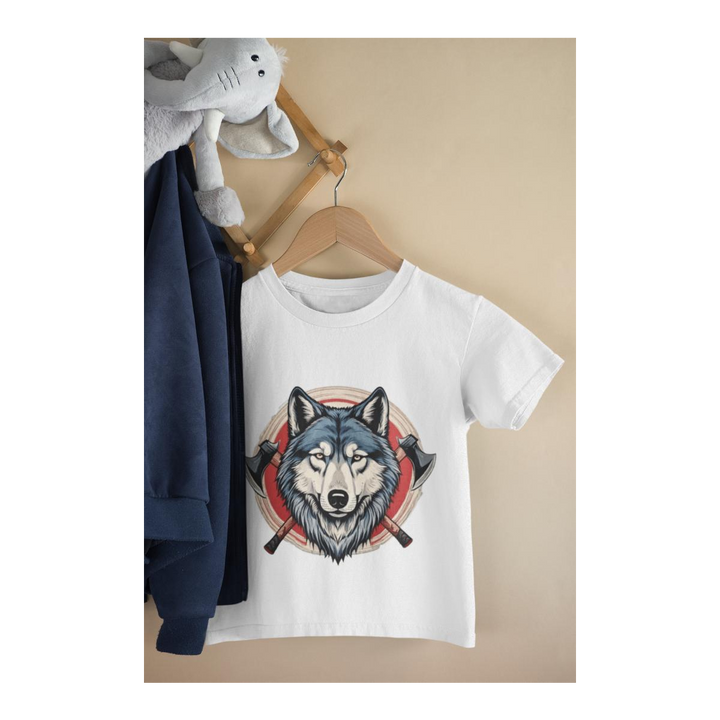 Kinder T-Shirt Wolf and Tomahawk