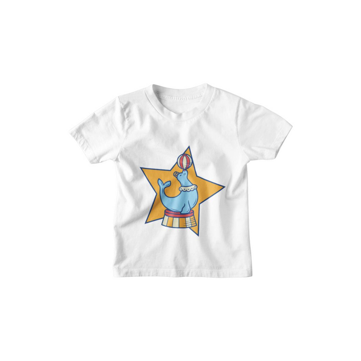 Kinder T-Shirt Zirkus Seehund Balltrick