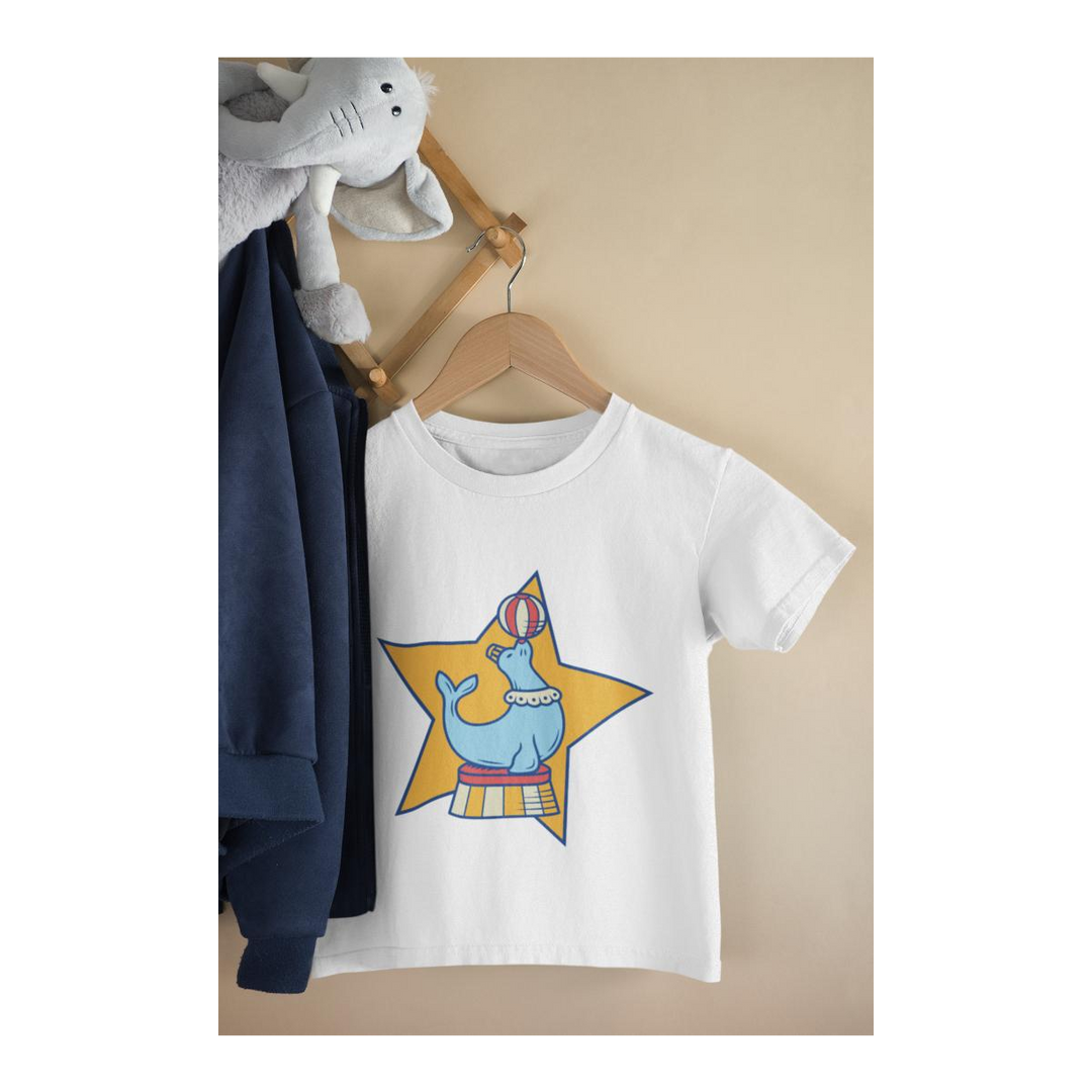Kinder T-Shirt Zirkus Seehund Balltrick