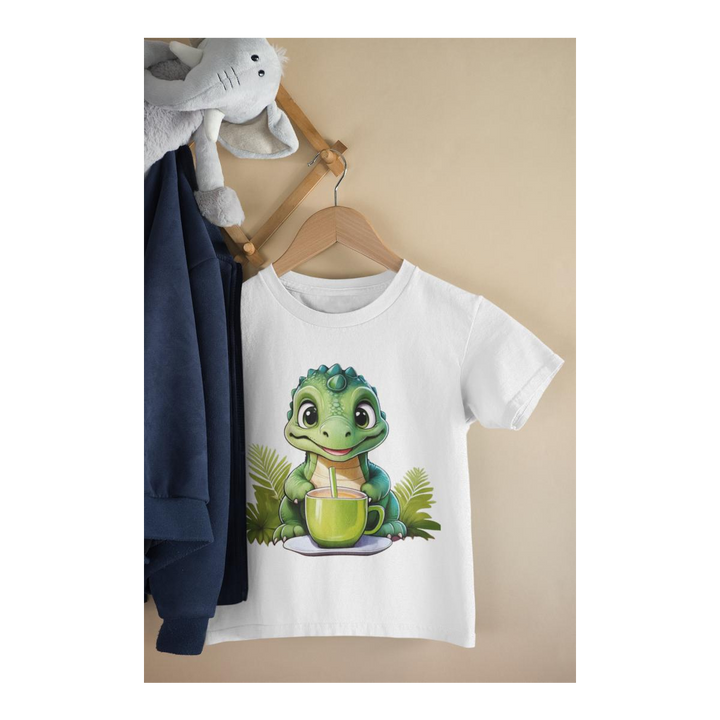 Kinder T-Shirt baby Dino trinkt Tee