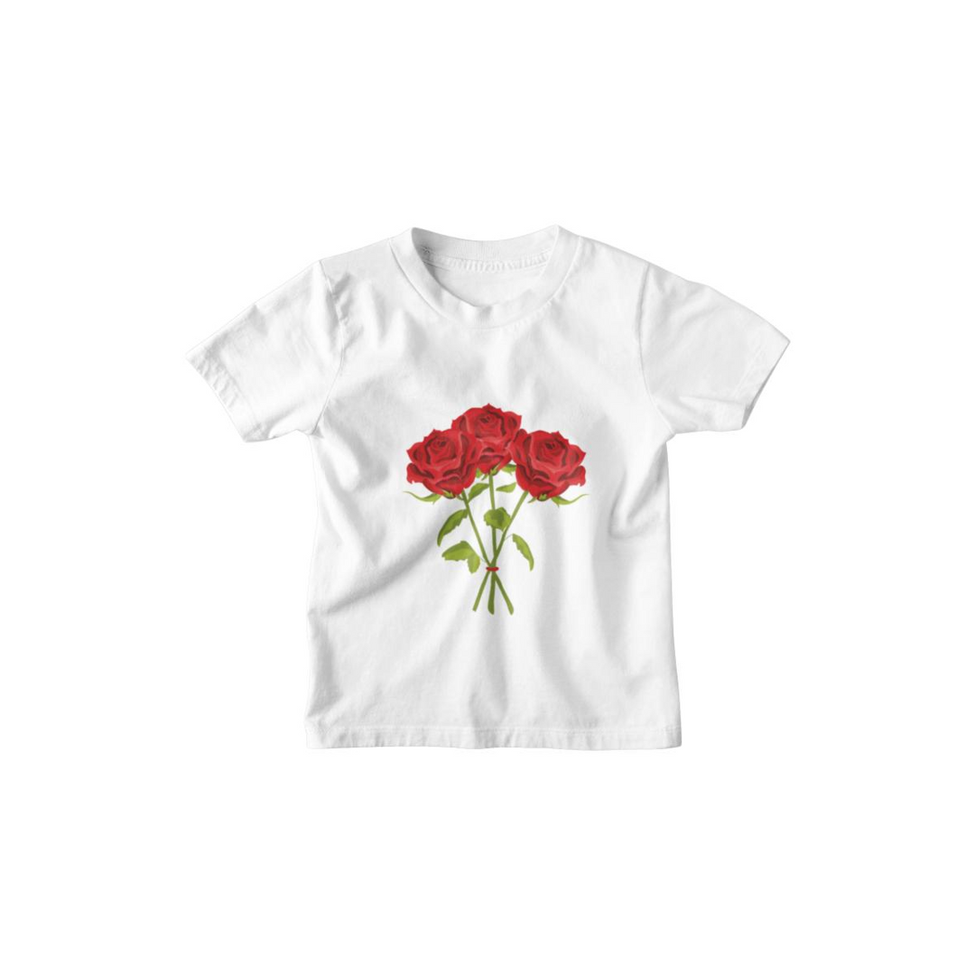 Kinder T-Shirt Drei Rote Rosen