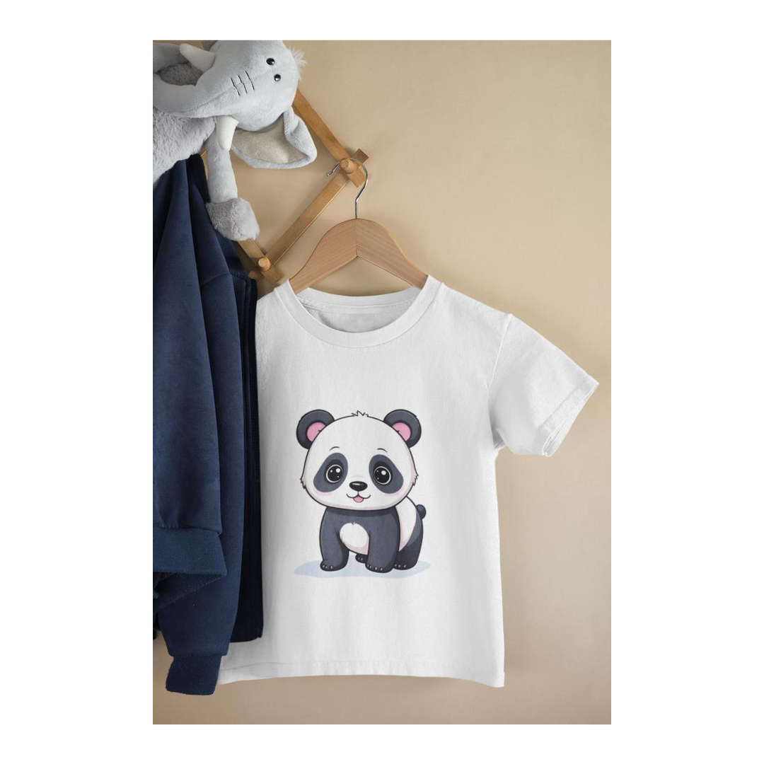 Kinder T-Shirt kleiner Comic Panda