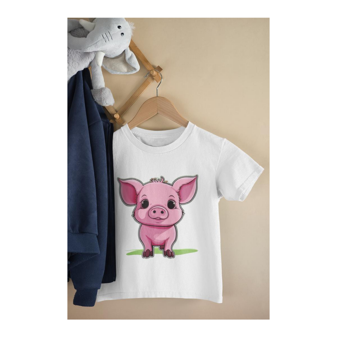 Kinder T-Shirt kleiner Comic Schwein