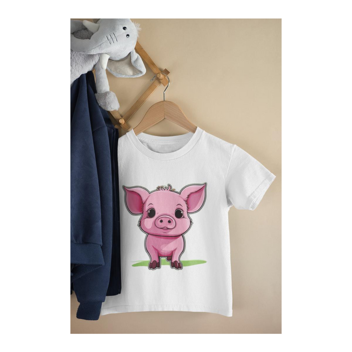 Kinder T-Shirt kleiner Comic Schwein