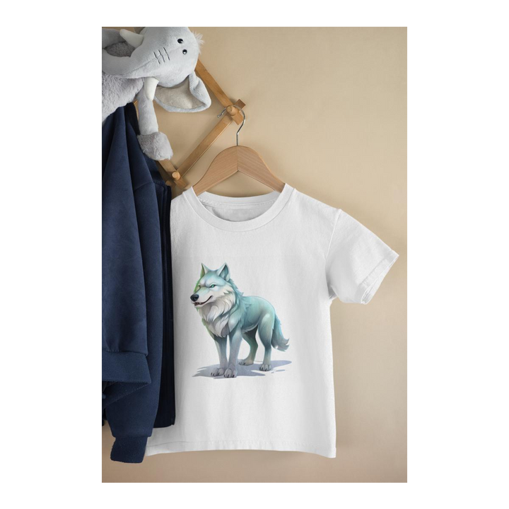 Kinder T-Shirt leuchtender Wolf