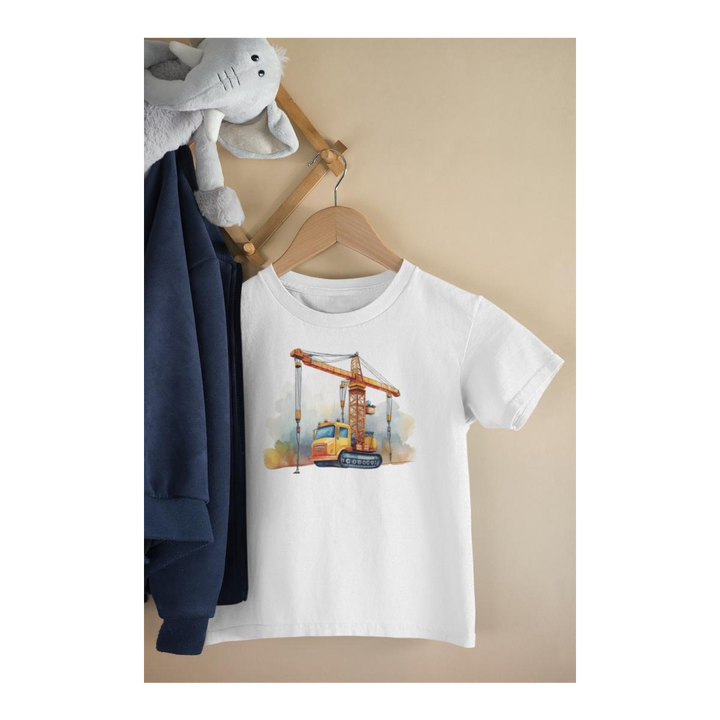 Kinder T-Shirt waterolor Baukran