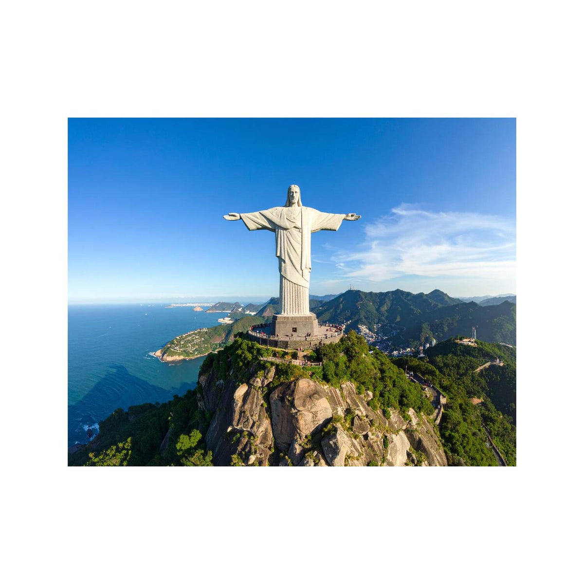 Dekokissen-Set Jesus Statue in Rio