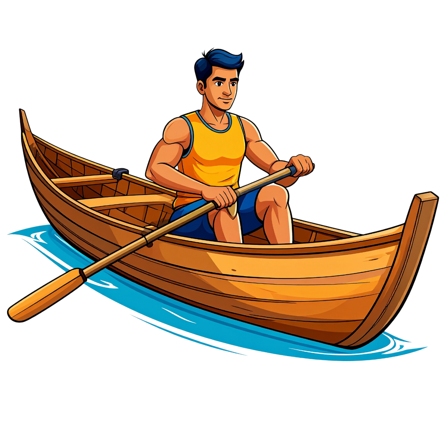 Turnbeutel comic Ruderboot