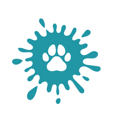 Schulrucksack-Set Dog Splash Silhouette in Schwarz